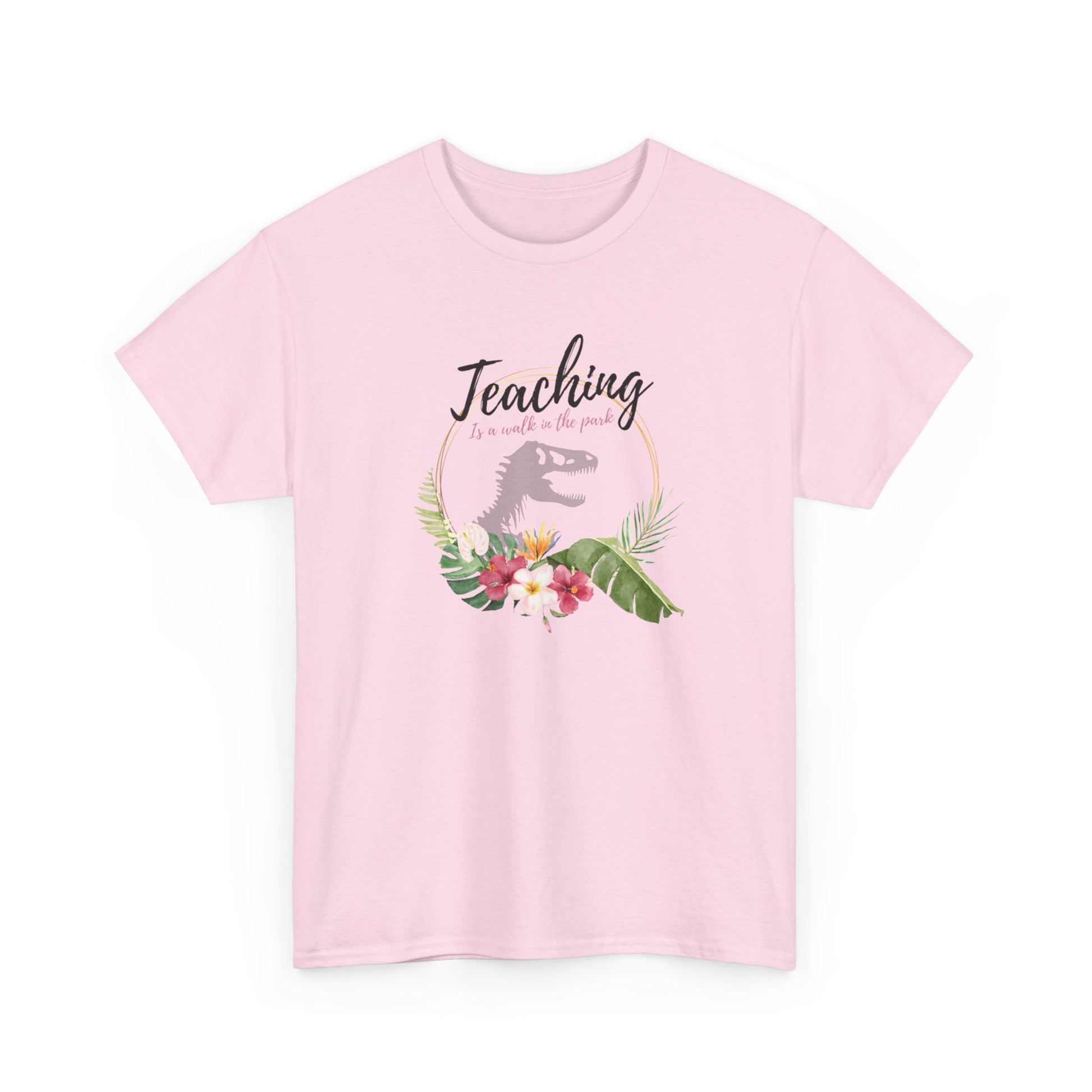 Teaching is a walk in the park Unisex Heavy Cotton Tee T-Shirt Printify   