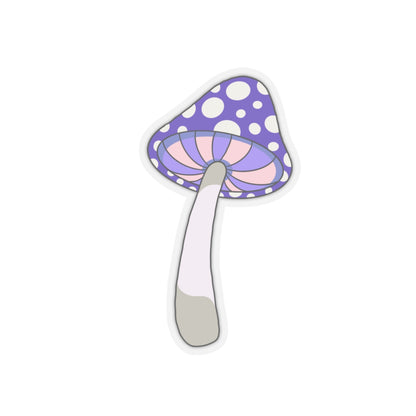 Purple mushroom Kiss-Cut Sticker Paper products Printify   