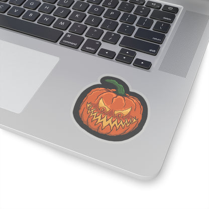 Jack o lantern Kiss-Cut Sticker Paper products Printify   