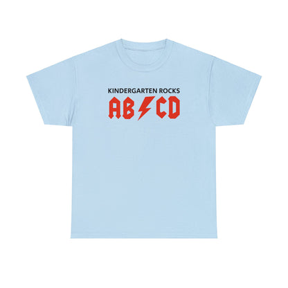 Rocking Kindergarten in Style: "AB/CD Kindergarten Rocks" T-Shirt T-Shirt Printify Light Blue S 