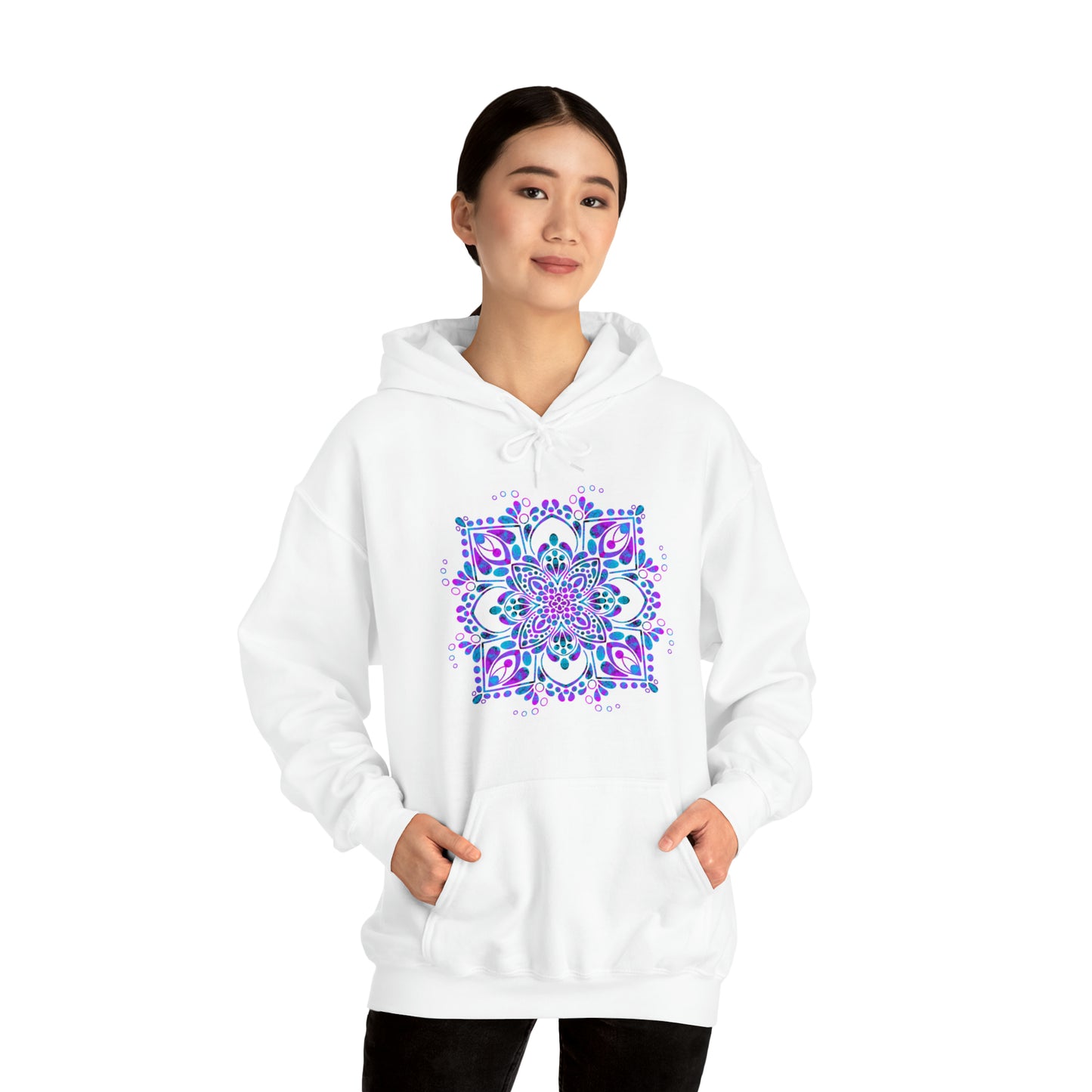 Mandala hoodie Unisex Heavy Blend™ Hooded Sweatshirt Hoodie Printify   