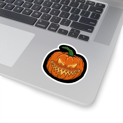 Jack o lantern Kiss-Cut Sticker Paper products Printify   