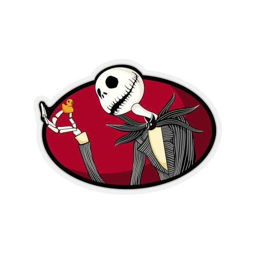 Jack skellington Kiss-Cut Sticker Paper products Printify 6" × 6" Transparent 