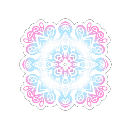 Trans pride mandala Kiss-Cut Sticker Paper products Printify   