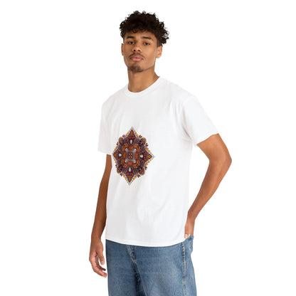 Fall Mandala Unisex Heavy Cotton Tee T-Shirt Printify   