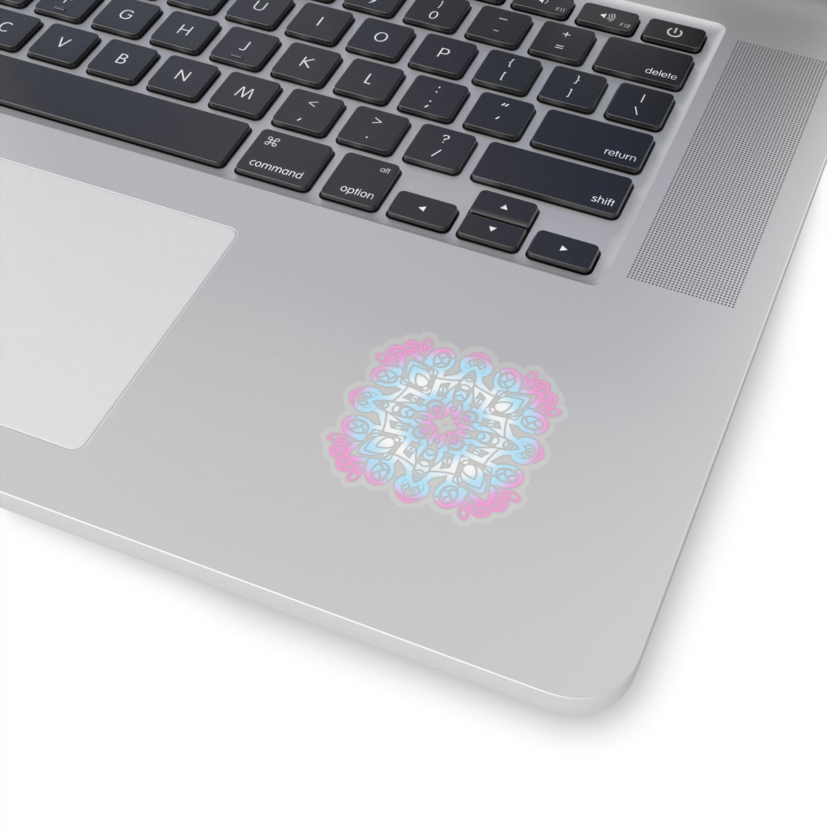 Trans pride mandala Kiss-Cut Sticker Paper products Printify 2" × 2" Transparent 