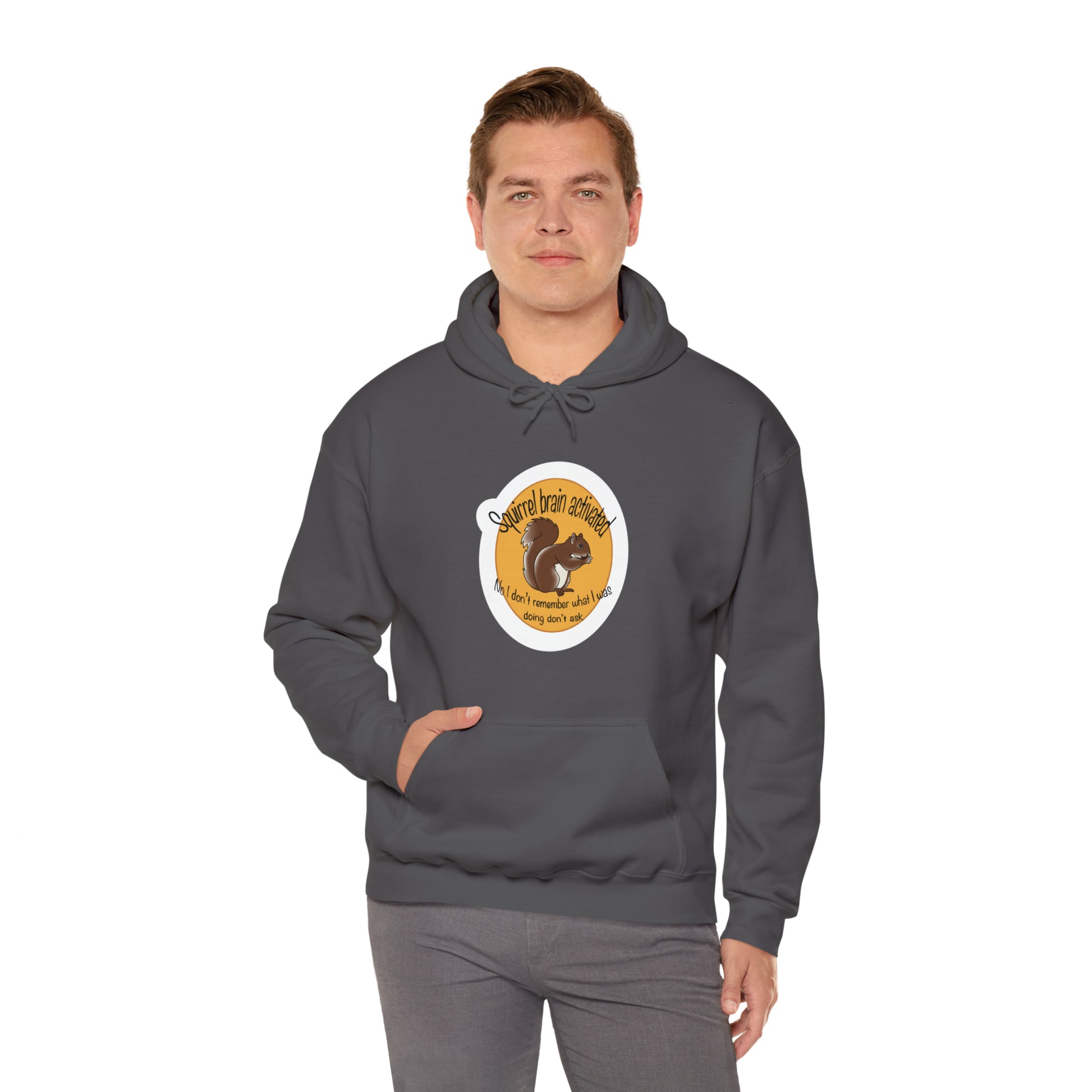 squirrel brain Unisex Heavy Blend™ Hooded Sweatshirt Hoodie Printify   