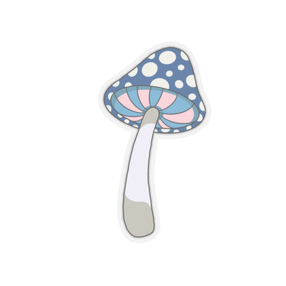 Blue and pink Mushroom Paper products Printify 4" × 4" Transparent 