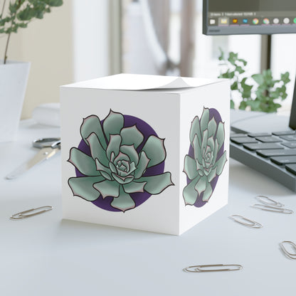 Succulent note cube Paper products Printify   