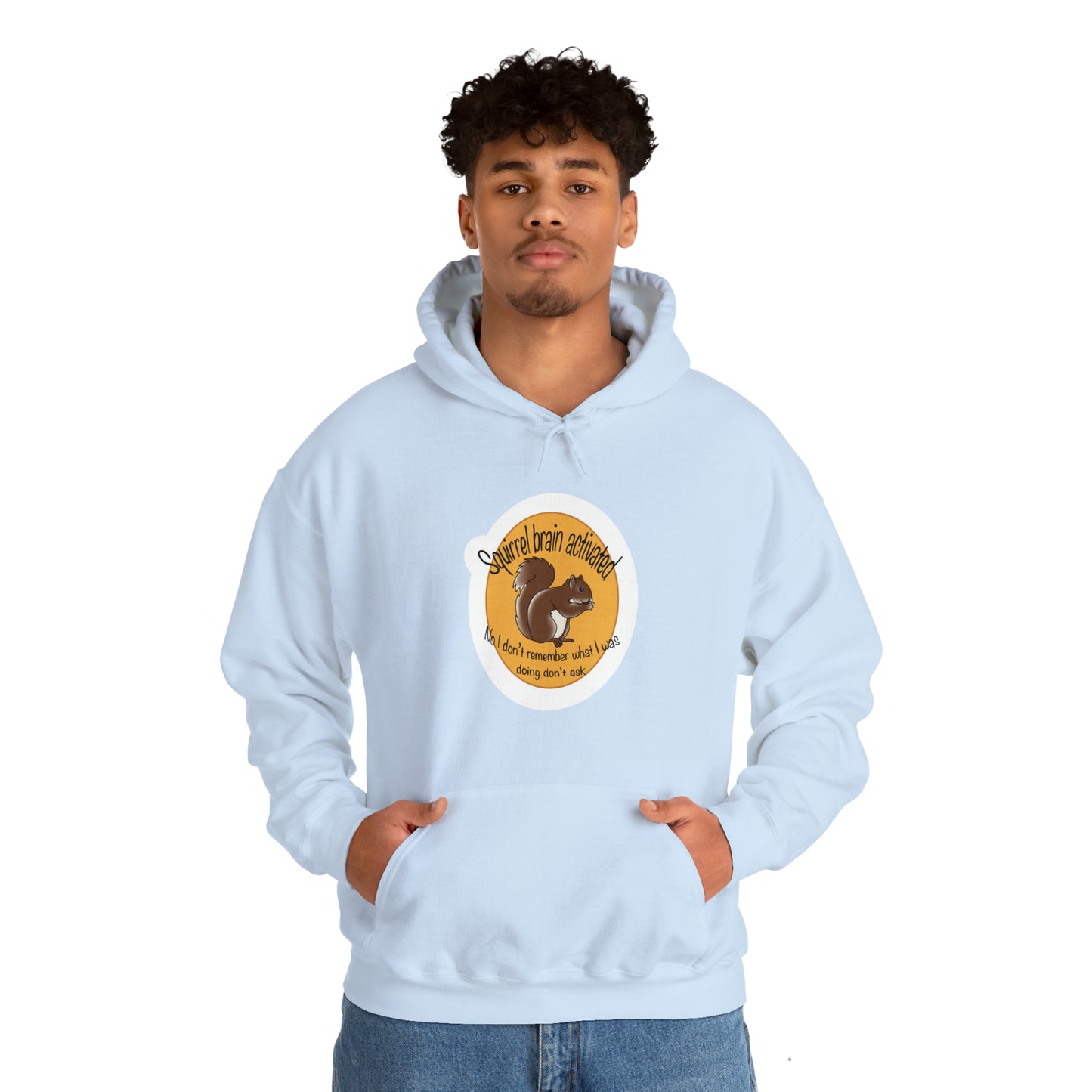 squirrel brain Unisex Heavy Blend™ Hooded Sweatshirt Hoodie Printify   