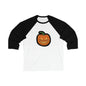 Evil pumpkin Unisex 3\4 Sleeve Baseball Tee Long-sleeve Printify White/Black XS 