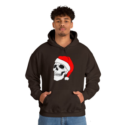 Santa Skull Unisex Heavy Blend™ Hooded Sweatshirt Hoodie Printify   