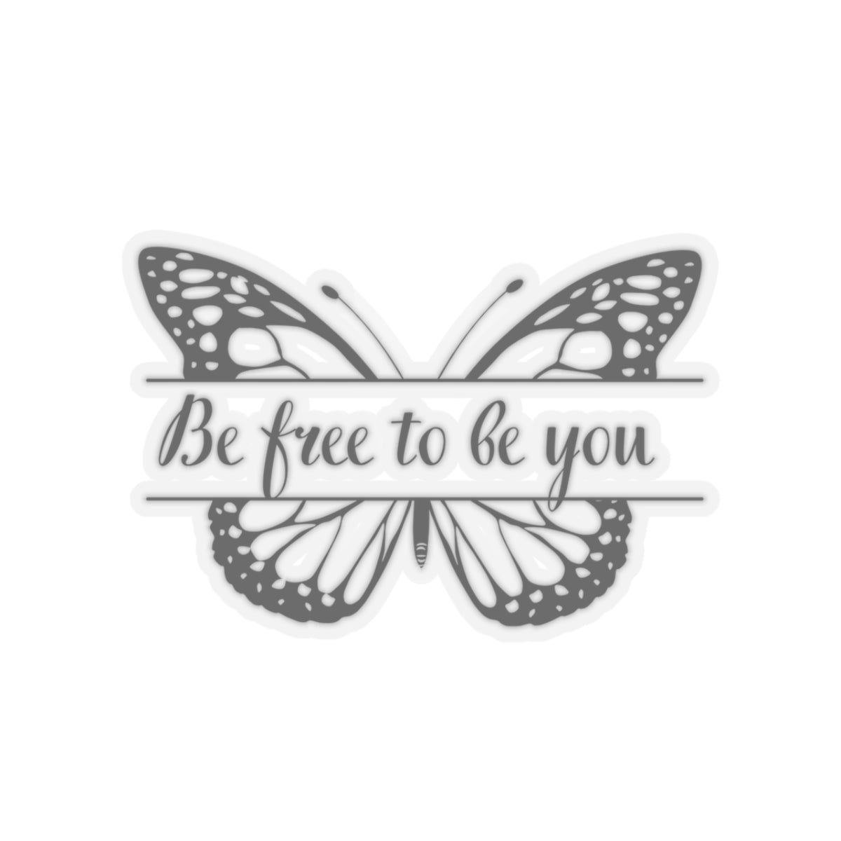 Be free to be you LGBTQ+ Kiss-Cut Sticker Paper products Printify   