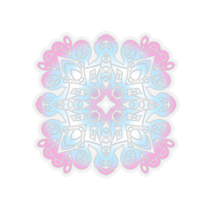 Trans pride mandala Kiss-Cut Sticker Paper products Printify   