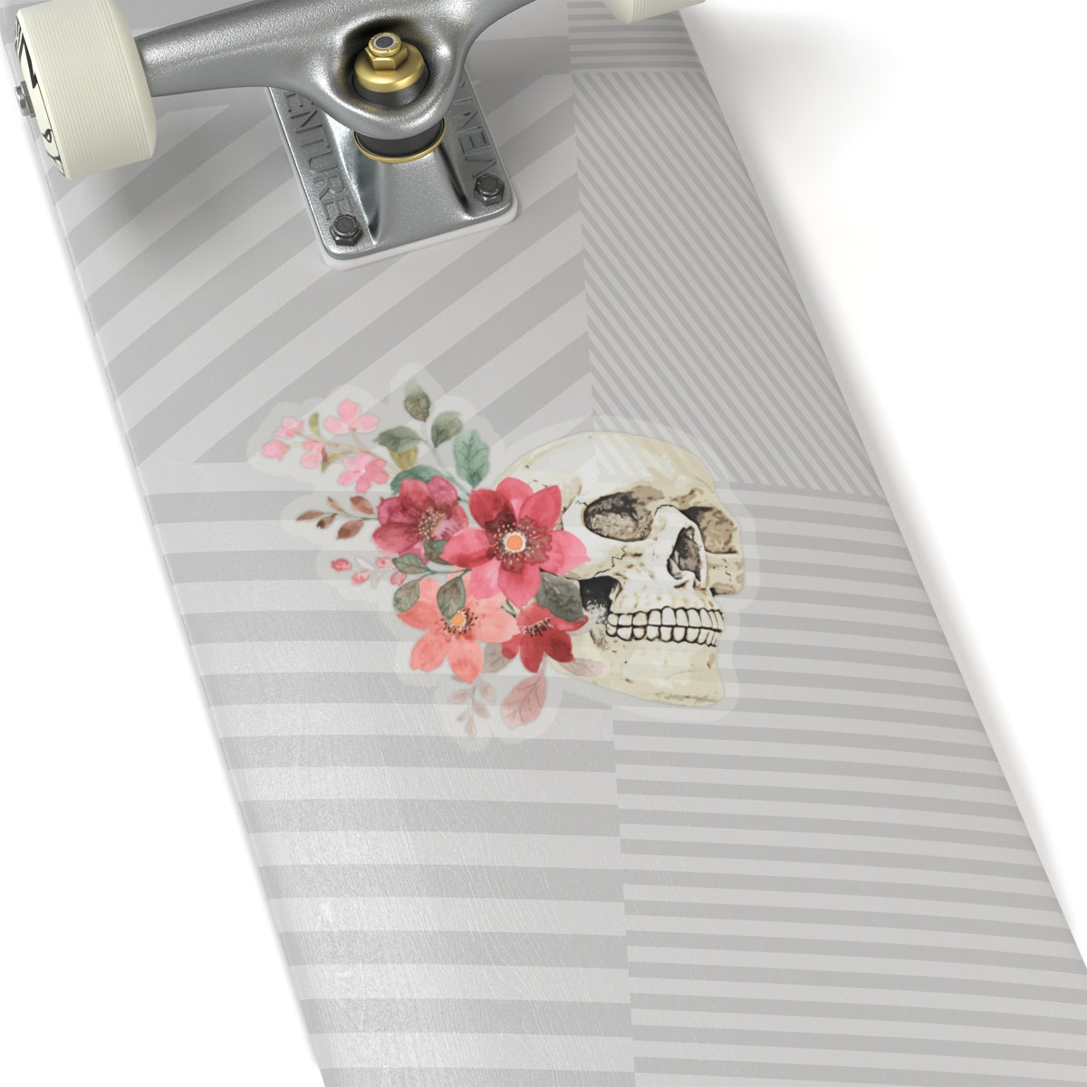 Skull floral bouquet Kiss-Cut Stickers