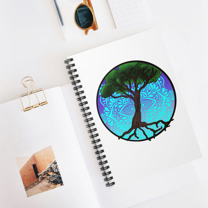 Tree of life Spiral Notebook - Ruled Line Paper products Printify   