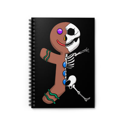 Morbid Gingerbread man Spiral Notebook - Ruled Line Paper products Printify   