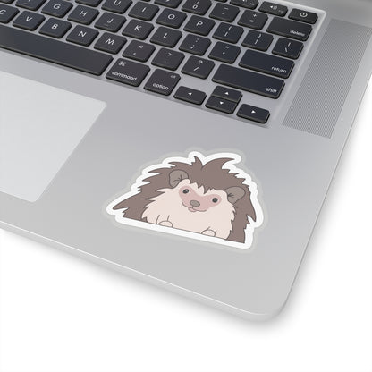 Hedgehog Kiss-Cut Sticker Paper products Printify   