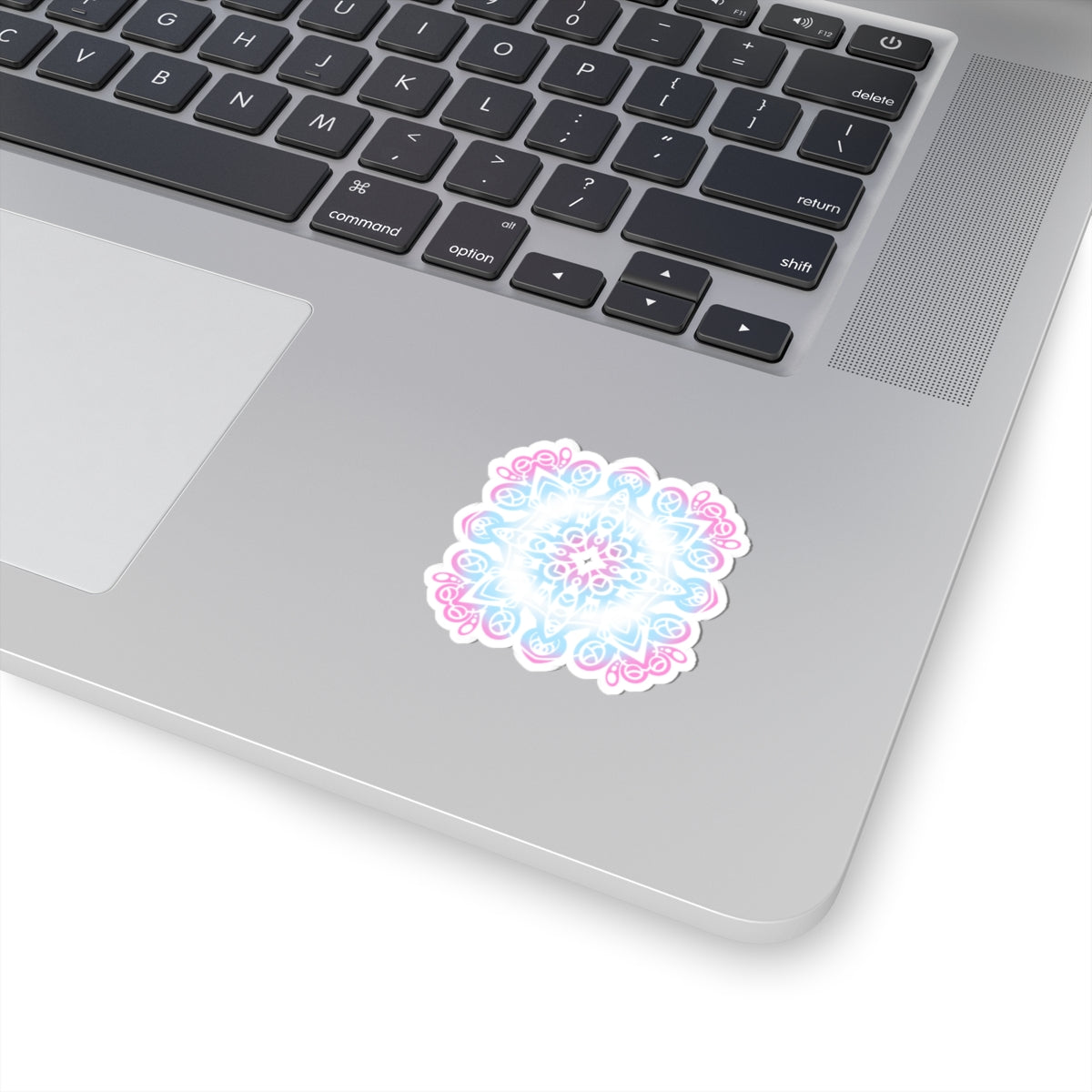 Trans pride mandala Kiss-Cut Sticker Paper products Printify 2" × 2" White 