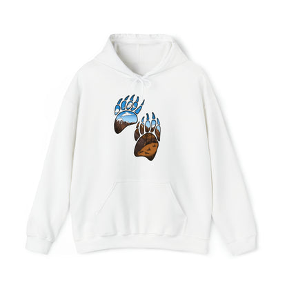 bear paws Unisex Heavy Blend™ Hooded Sweatshirt Hoodie Printify White S 