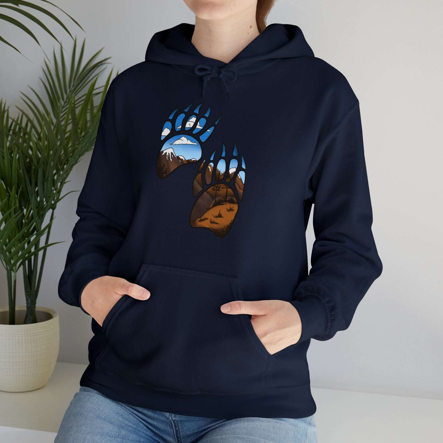 bear paws Unisex Heavy Blend™ Hooded Sweatshirt Hoodie Printify   