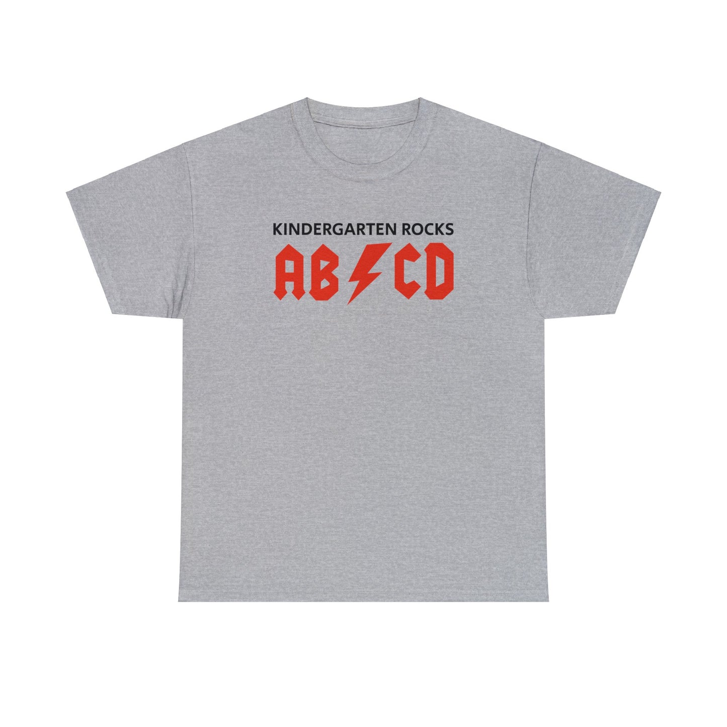 Rocking Kindergarten in Style: "AB/CD Kindergarten Rocks" T-Shirt T-Shirt Printify Sport Grey S 