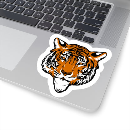 Tiger Kiss-Cut Sticker Paper products Printify 4" × 4" White 