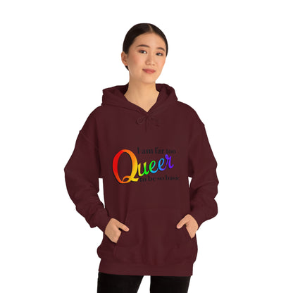 Far too queer Pride Unisex Heavy Blend™ Hooded Sweatshirt Hoodie Printify   