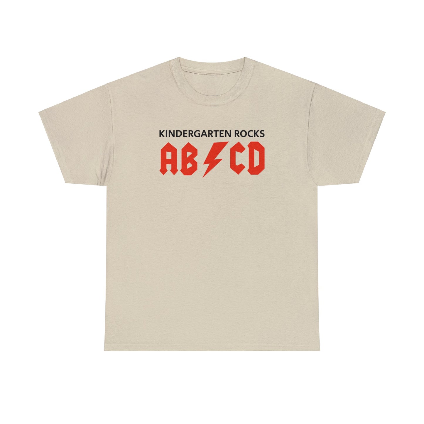 Rocking Kindergarten in Style: "AB/CD Kindergarten Rocks" T-Shirt T-Shirt Printify Sand S 