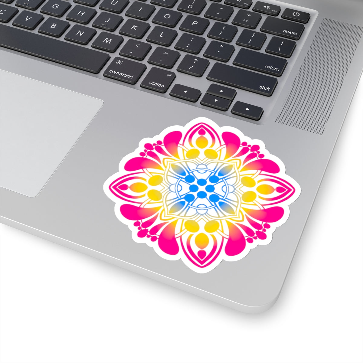 Pansexual pride Mandala Kiss-Cut Sticker Paper products Printify   