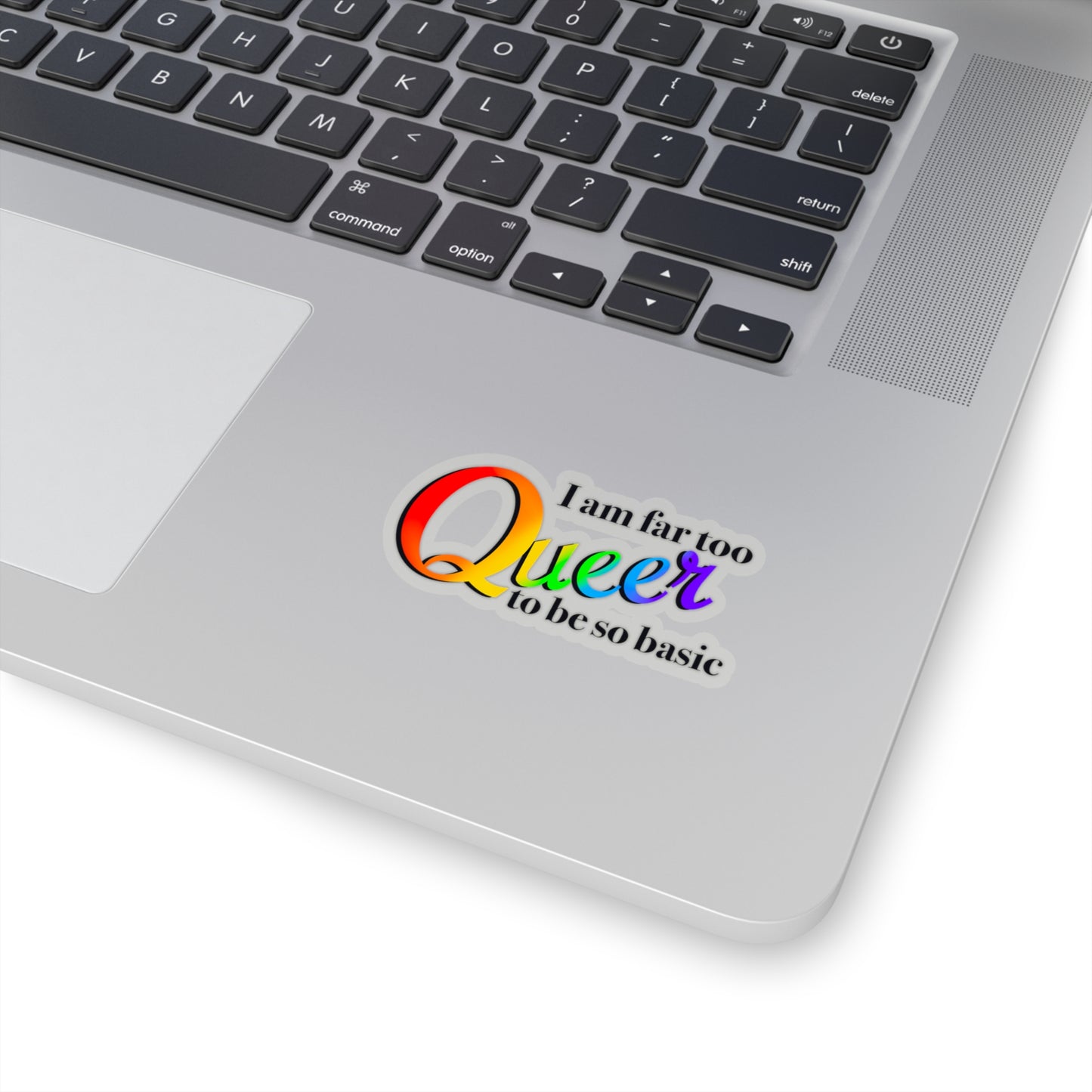 Far too Queer pride Kiss-Cut Sticker Paper products Printify   