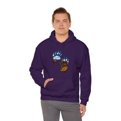 bear paws Unisex Heavy Blend™ Hooded Sweatshirt Hoodie Printify   