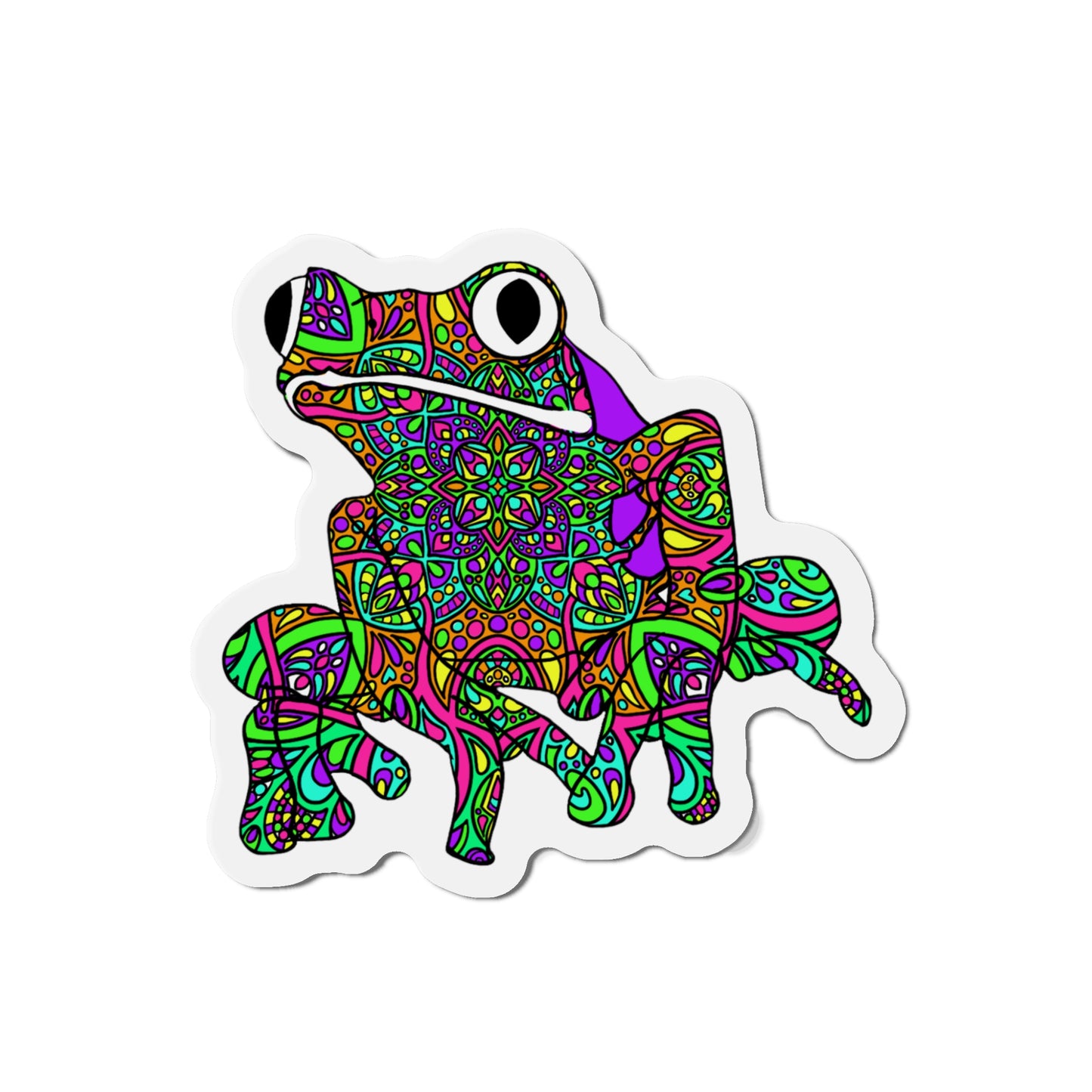 Frog Kiss-Cut Magnet Home Decor Printify   