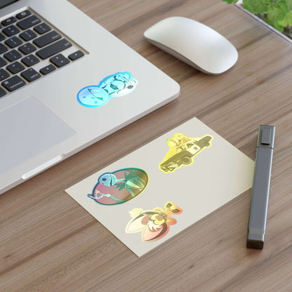 Comfort character Sticker Sheet Paper products Printify 6" × 4" Holographic Die-Cut