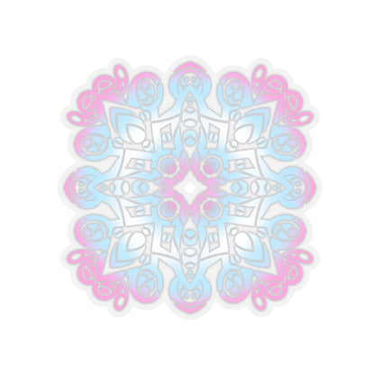 Trans pride mandala Kiss-Cut Sticker Paper products Printify   