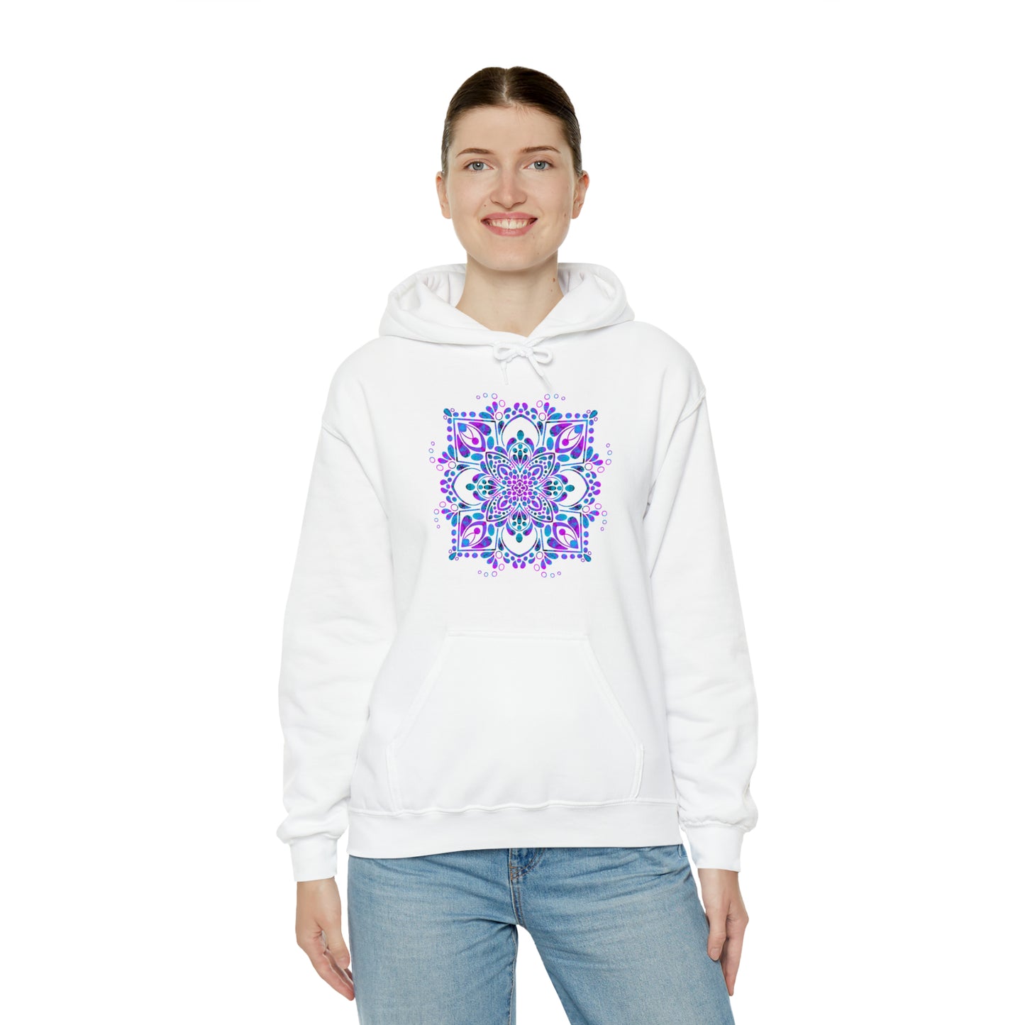 Mandala hoodie Unisex Heavy Blend™ Hooded Sweatshirt Hoodie Printify   