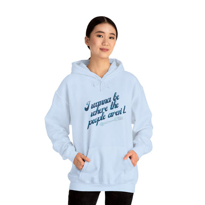 Embrace Your Introverted Side: "I Wanna Be Where the People Aren't" Hoodie Hoodie Printify Light Blue S 