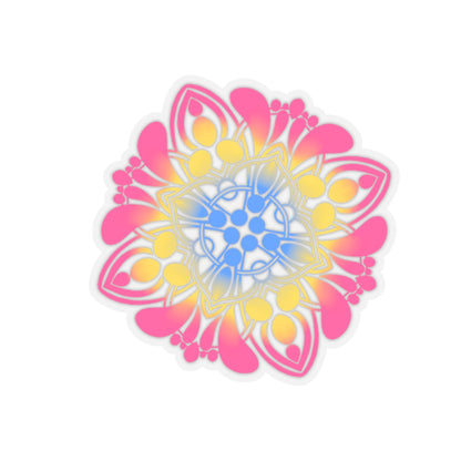 Pansexual pride Mandala Kiss-Cut Sticker Paper products Printify   