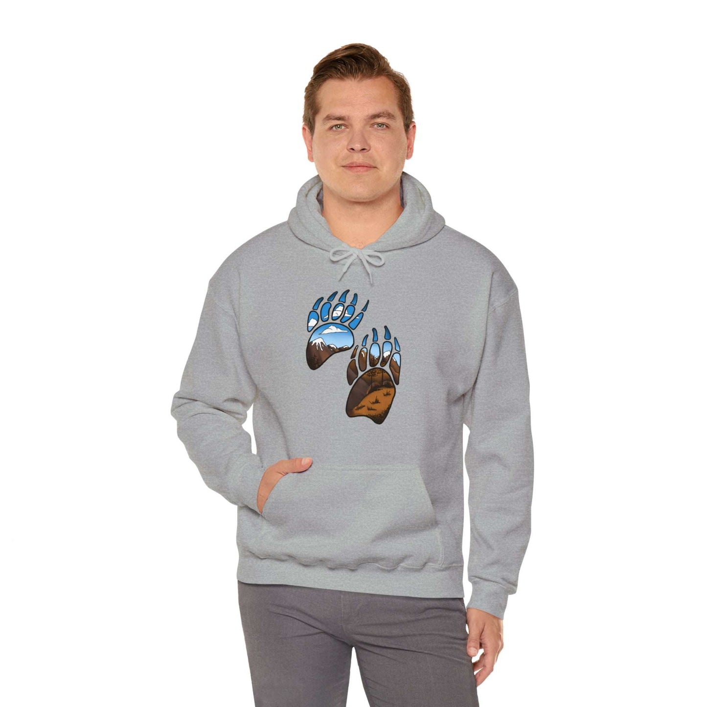 bear paws Unisex Heavy Blend™ Hooded Sweatshirt Hoodie Printify   