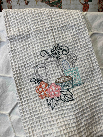 Embroidered Hand Towel  April & Mae designs and alterations   