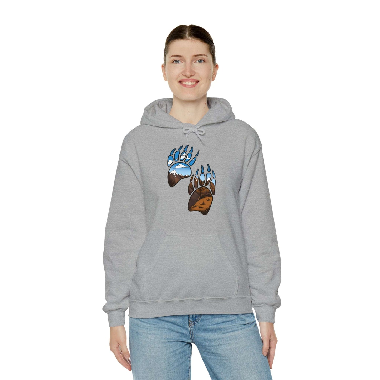 bear paws Unisex Heavy Blend™ Hooded Sweatshirt Hoodie Printify   