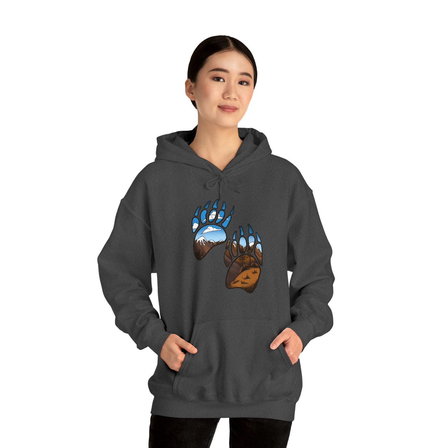 bear paws Unisex Heavy Blend™ Hooded Sweatshirt Hoodie Printify   