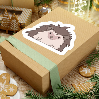 Hedgehog Kiss-Cut Sticker Paper products Printify   