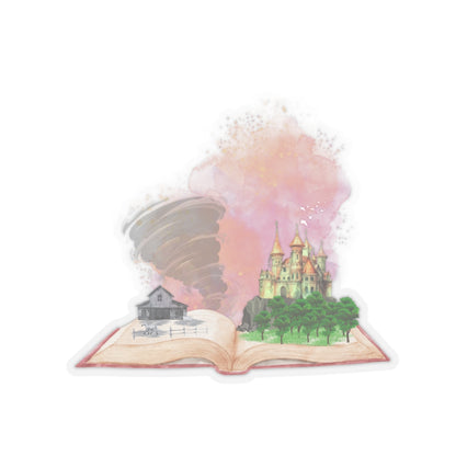 OZ fantasy book Kiss-Cut Sticker Paper products Printify   