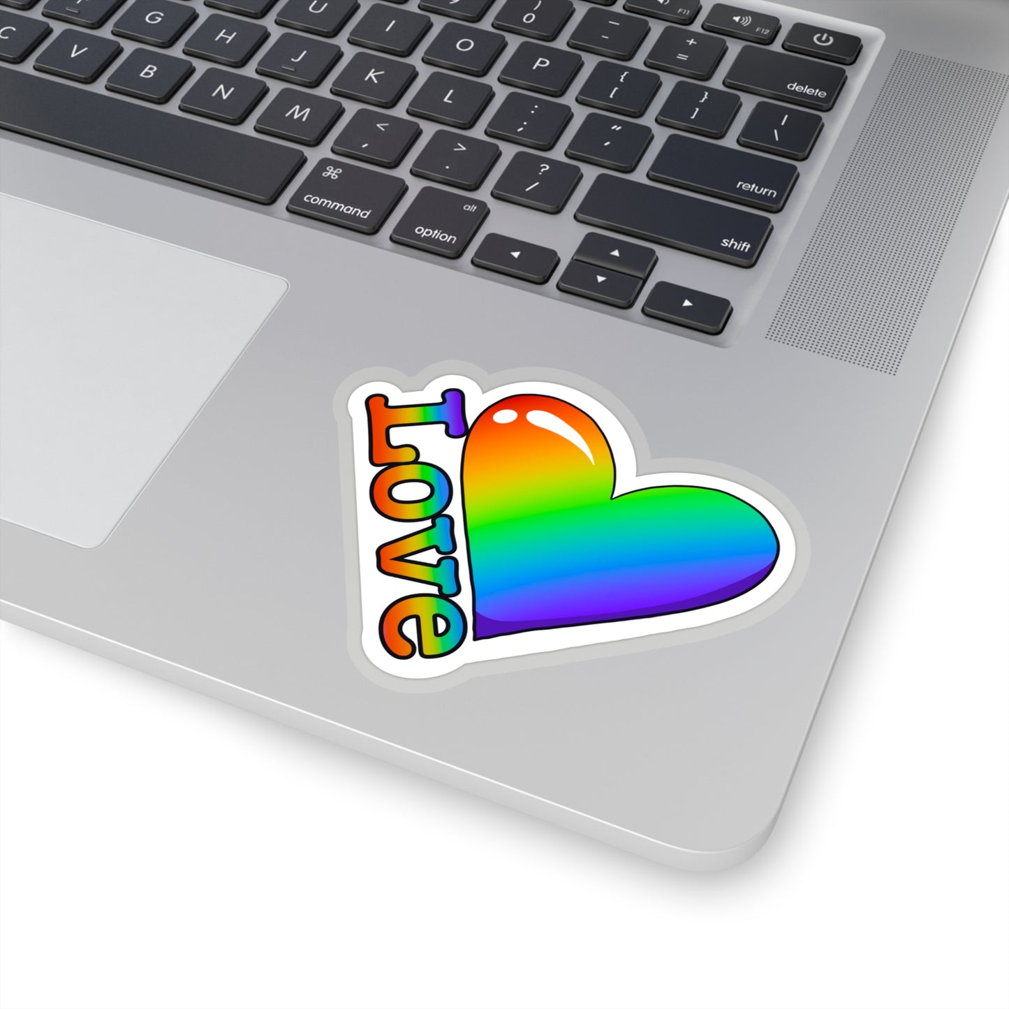 Pride love rainbow Kiss-Cut Sticker Paper products Printify   