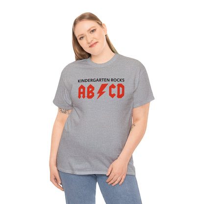 Rocking Kindergarten in Style: "AB/CD Kindergarten Rocks" T-Shirt T-Shirt Printify   