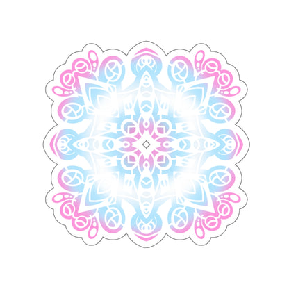 Trans pride mandala Kiss-Cut Sticker Paper products Printify   