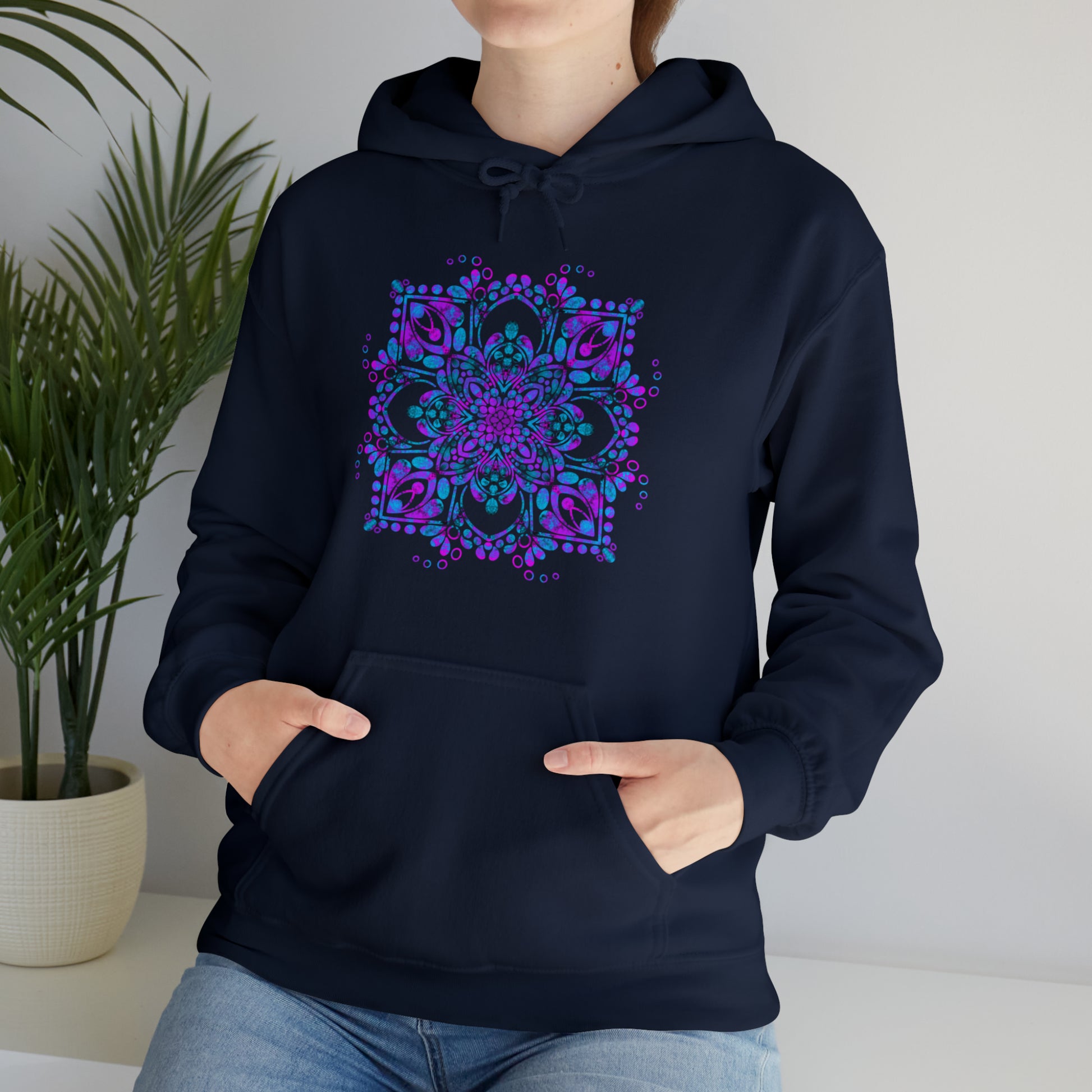 Mandala hoodie Unisex Heavy Blend™ Hooded Sweatshirt Hoodie Printify   