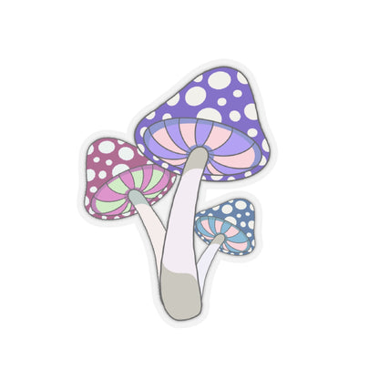 Mushroom Trio Kiss-Cut Sticker Paper products Printify   