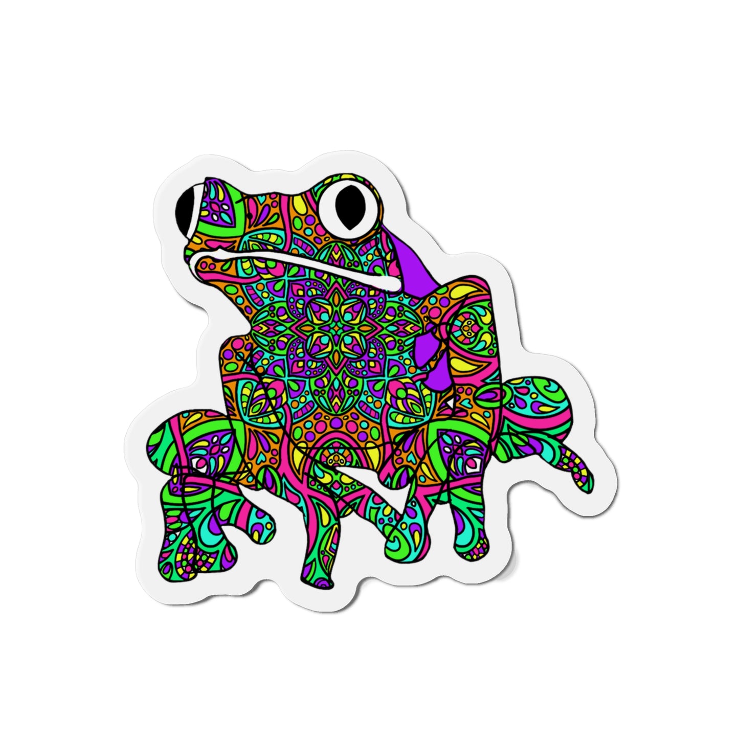 Frog Kiss-Cut Magnet Home Decor Printify   